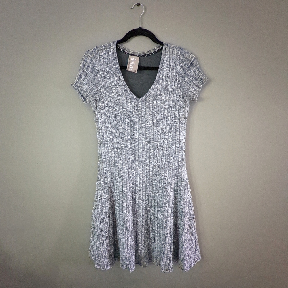 Dolan Left Coast Fit and Flare Ribbed Sweater Dress Size XS